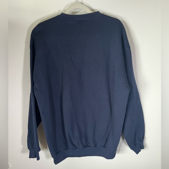 Vintage 90s Logo 7 blue Michigan Wolverines embroidered logo blue sweatshirt XL - Picture 3 of 9